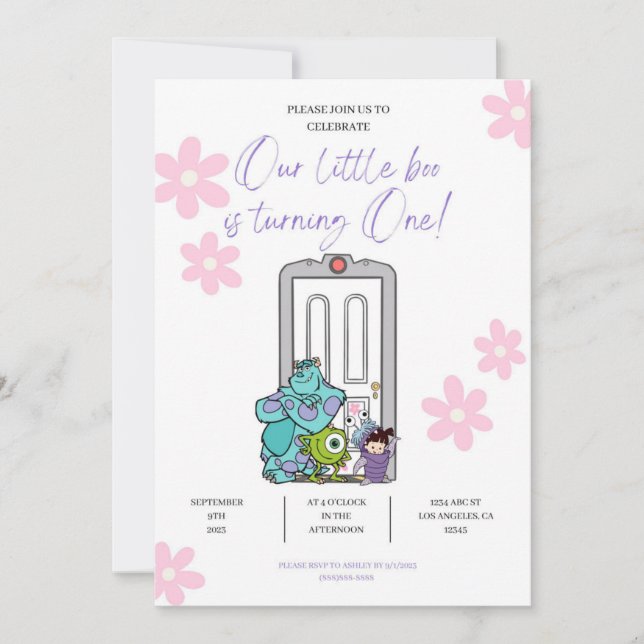 Invitación nuestro pequeño novio se está volviendo uno (Anverso)