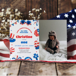 Invitación Nuestro pequeño petardo Fiesta de cumpleaños, foto