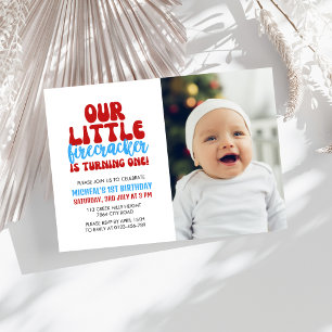 Invitación Nuestro pequeño petardo se está convirtiendo en un