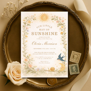 Invitación Nuestro Pequeño Rayo de Sol Baby Shower