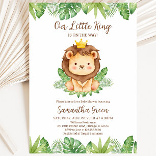 Invitación Nuestro pequeño Rey León Baby Shower