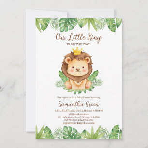 Invitación Nuestro pequeño Rey León Baby Shower