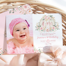 Invitación Nuestro pequeño Rosa de calabaza oro Rubor cumplea