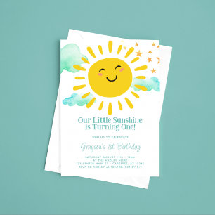 Invitación Nuestro pequeño sol de cumpleaños