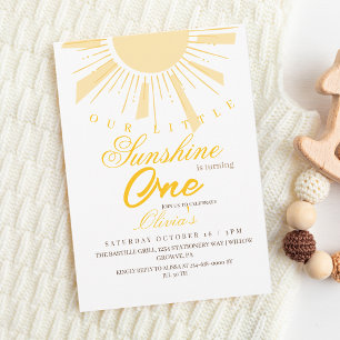 Invitación Nuestro pequeño sol de cumpleaños