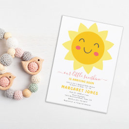 Invitación Nuestro pequeño sol lindo amarillo sol Baby Shower