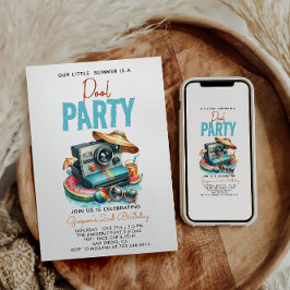 Invitación nuestro pequeño verano es el segundo cumpleaños de