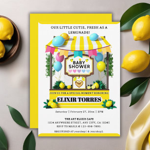 Invitación Nuestro pequeño y cortito stand de Baby Shower