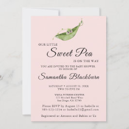 Invitación Nuestro Pequeño Y Dulce Pea De La Manera En Que Ba