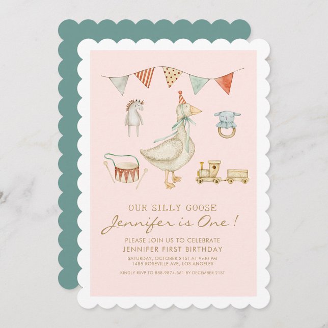 Invitación Nuestro pequeño y tonto Goose cumple su cumpleaños (Subido por el creador)