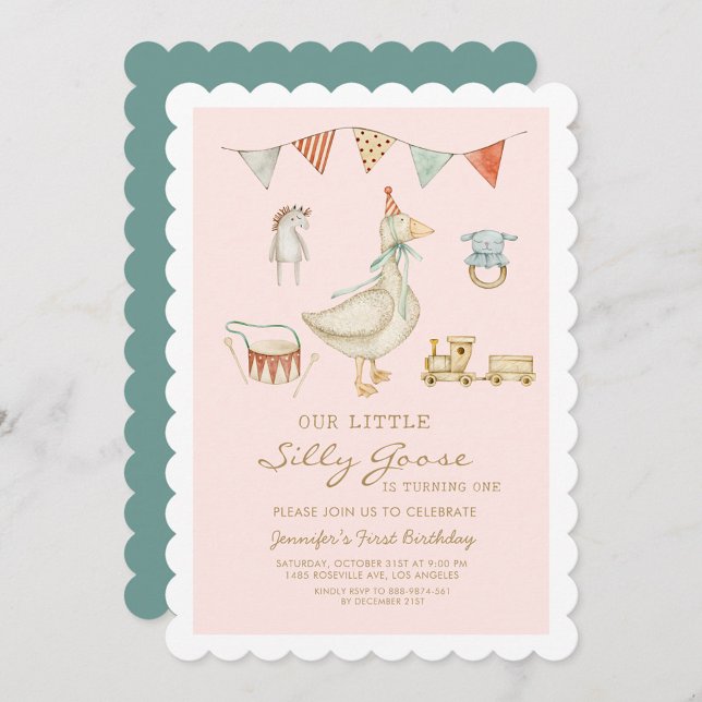 Invitación Nuestro pequeño y tonto Goose cumple su cumpleaños (Subido por el creador)