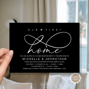 Invitación Nuestro primer hogar, fiesta moderno para el calen