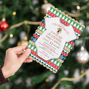 Invitación ¡Nuestro Regalo De Navidades Está En Camino! Baby