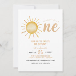 Invitación Nuestro sol cumple un cumpleaños