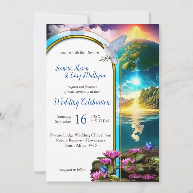 Invitación Nuestro Sol es una estrella y un donador de vida (Anverso)