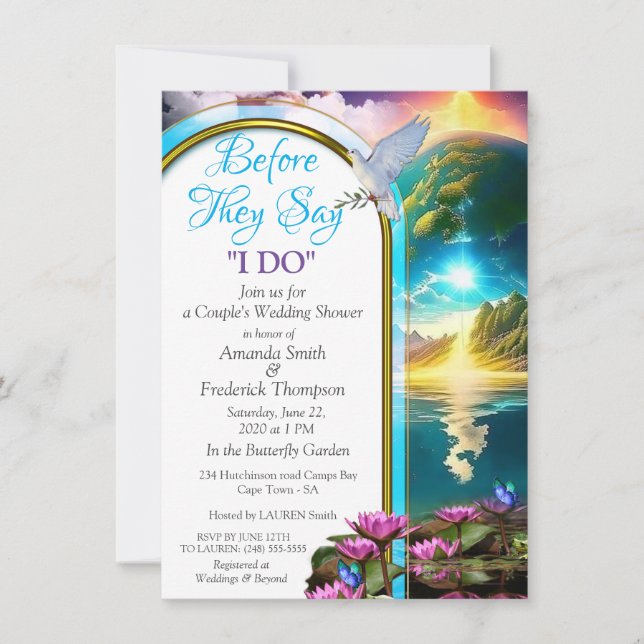 Invitación Nuestro Sol es una estrella y un donador de vida (Anverso)