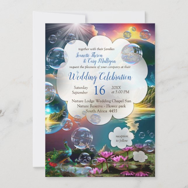 Invitación Nuestro Sol es una estrella y un donador de vida (Anverso)