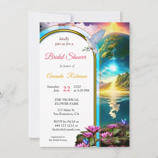 Invitación Nuestro Sol es una estrella y un donador de vida (Anverso)