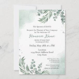 Invitación Nueva acuarela de descarga digital de bienvenida d