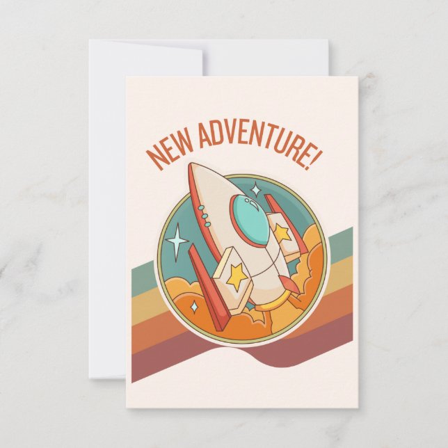 Invitación nueva aventura de cohetes (Anverso)
