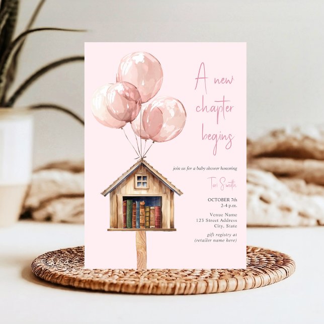 Invitación Nueva biblioteca de globos de capítulos Libro Baby (Subido por el creador)