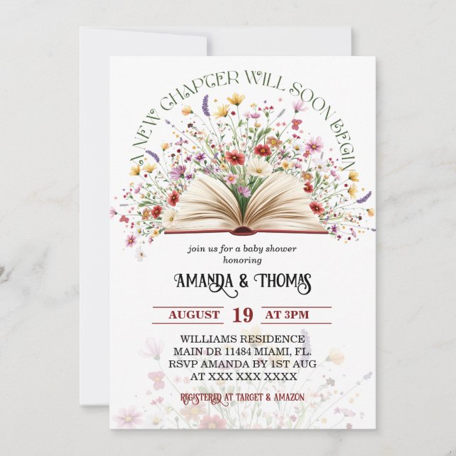 Invitación Nueva Capítulo Fiesta de Bebé (Anverso)