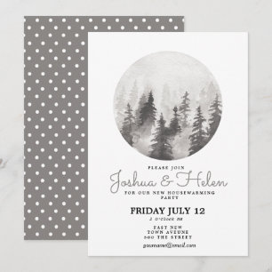 Invitación nueva casa fiesta en las montañas
