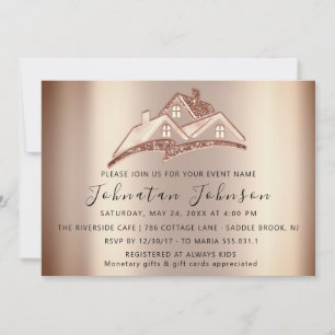 Invitación Nueva casa Nos hemos mudado Fiesta de bienes raíce