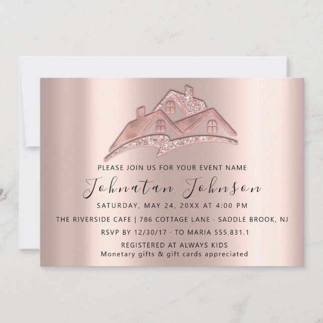 Invitación Nueva Casa Nos Mudamos Fiesta de Casa Inmobiliaria (Anverso)