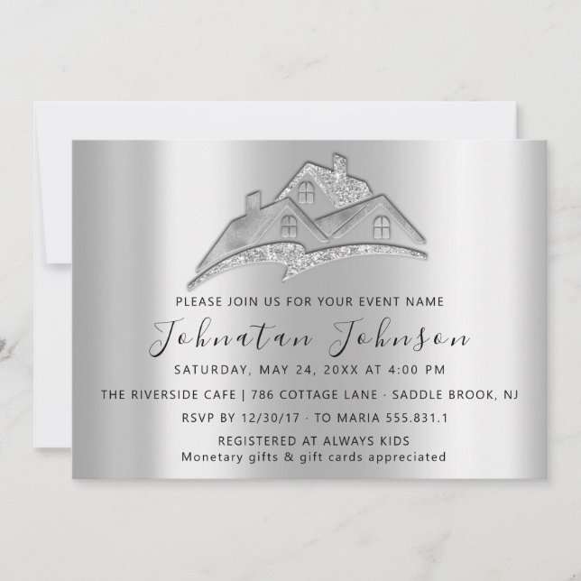 Invitación Nueva Casa Nos Mudamos Fiesta de Casa Inmobiliaria (Anverso)