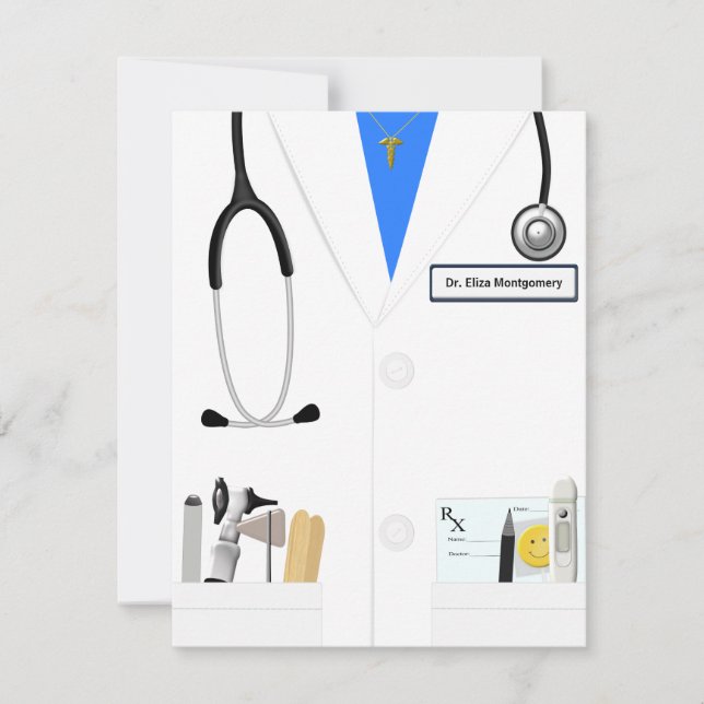 Invitación Nueva celebración de graduación médica de Médica (Anverso)