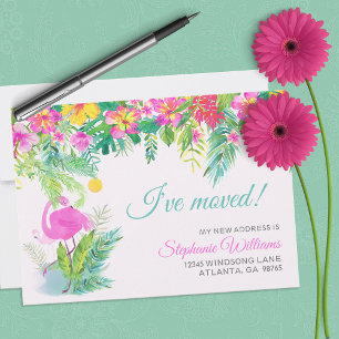 Invitación Nueva dirección floral tropical