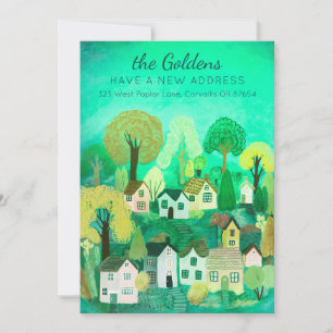 Invitación Nueva dirección residencial Moving Cute Country Vi