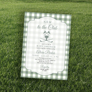 Invitación Nueva en el club de golf fiesta de bebé