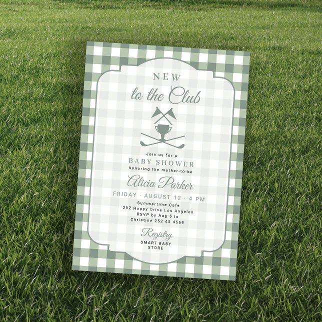 Invitación Nueva en el club de golf fiesta de bebé (Subido por el creador)