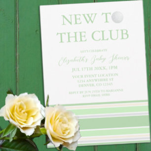 Invitación Nueva En El Club Fiesta De Bebé Elegante