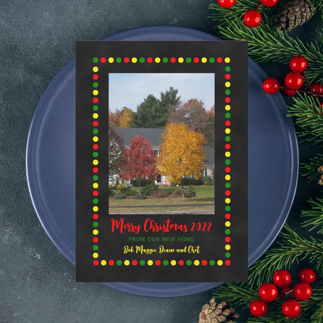 Invitación Nueva foto de dirección con luces de Navidad (Subido por el creador)