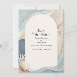 Invitación nueva Inglaterra romántica Faro costero Boda 