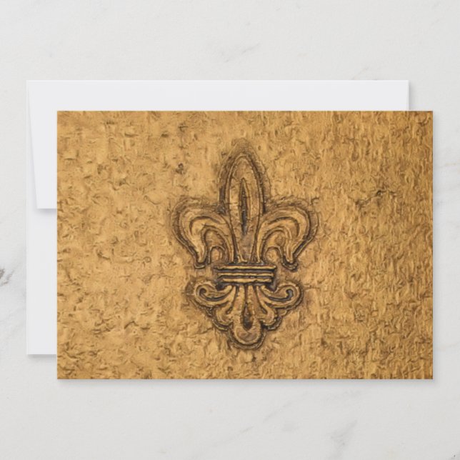 Invitación Nueva Orleans Fleur de Lis (Anverso)