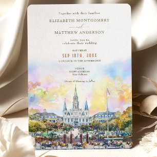 Invitación Nueva Orleans Jackson Square Destination Wedding