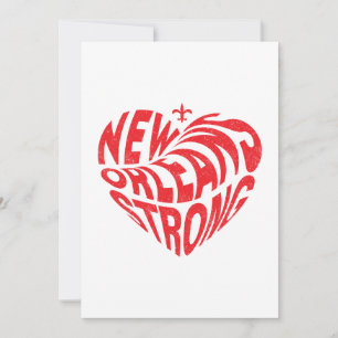 Invitación Nueva Orleans Nola Strong Heart
