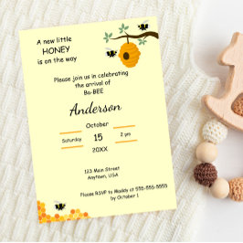 Invitación Nueva pequeña Miel en camino