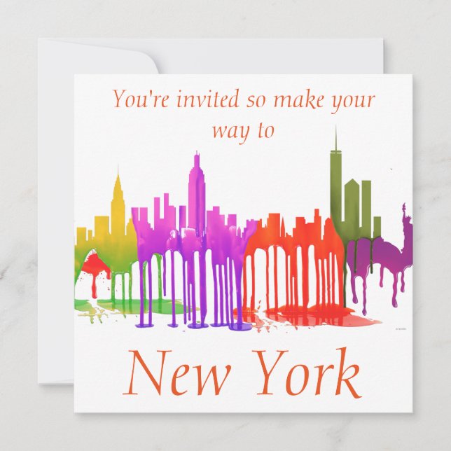 INVITACIÓN NUEVA YORK, CHARCOS DEL HORIZONTE DE NY - (Anverso)