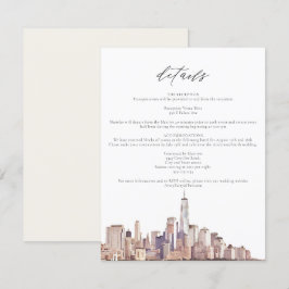 Invitación NUEVA YORK CITY Skyline Details Insert Card