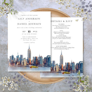 Invitación Nueva York Skyline Destination All In One Boda