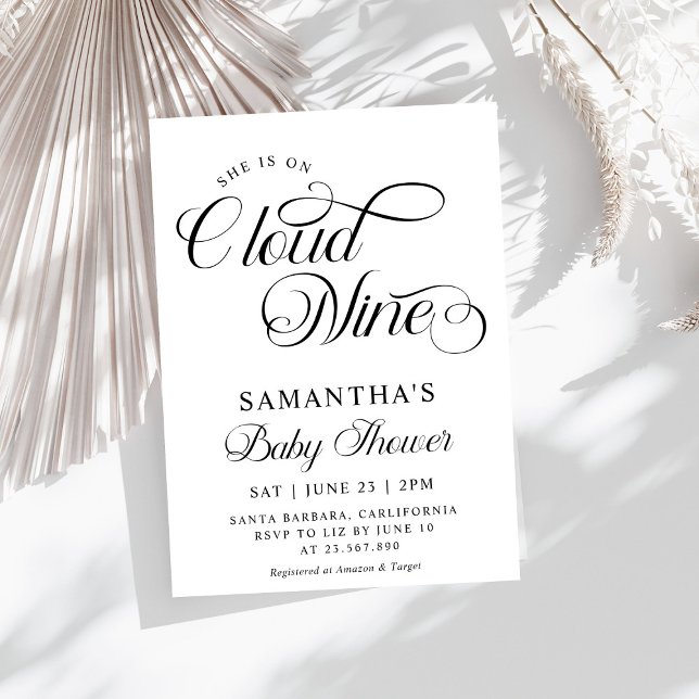 Invitación Nueve Baby Shower minimalista (Subido por el creador)