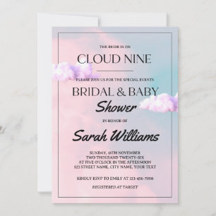 Invitación Nueve coloridas novias Pastel y Baby Shower
