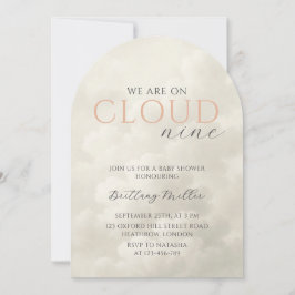 Invitación Nueve nubes blancas Arch Baby Shower