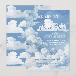 Invitación Nueve nubes de la ducha de bebé Sky