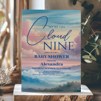 Nueve nubes de purpurina arco iris ducha de bebé